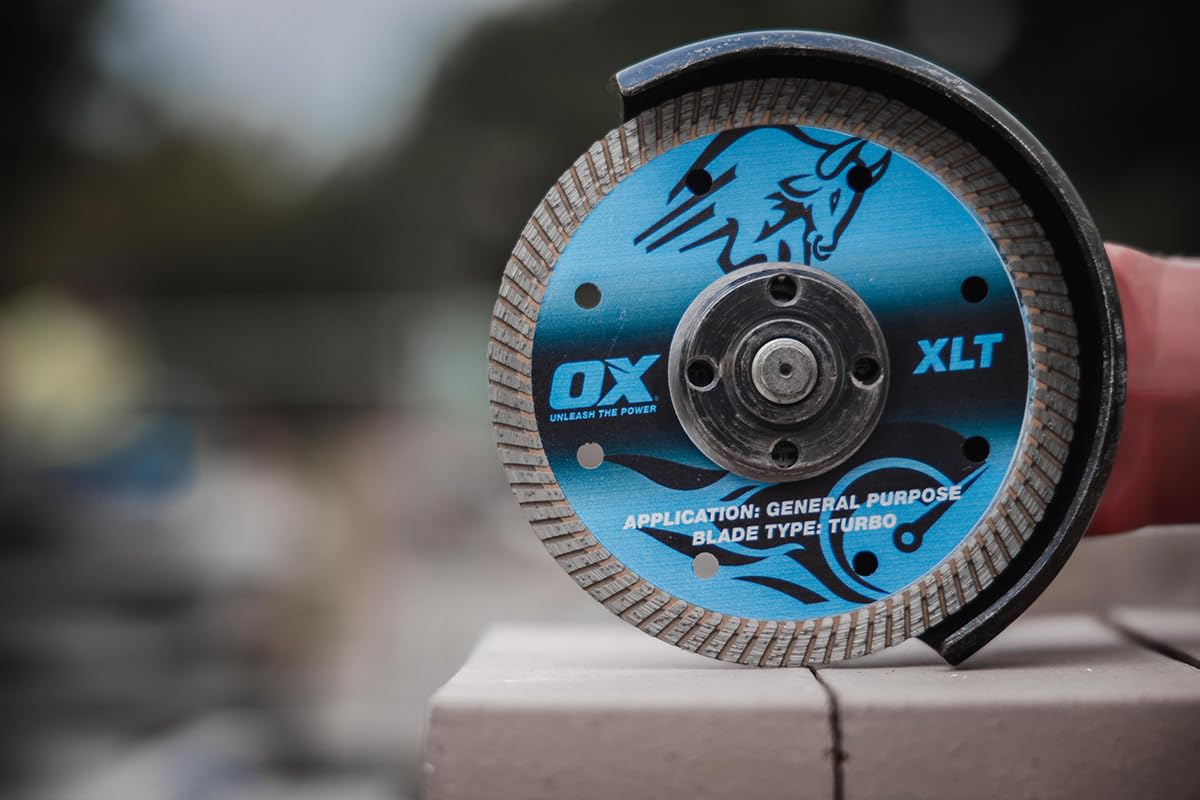 OX Tools Trade XL Turbo Diamond Blade 125mm for Concrete & Stone Cutting, 10mm Segment Height - Image 2