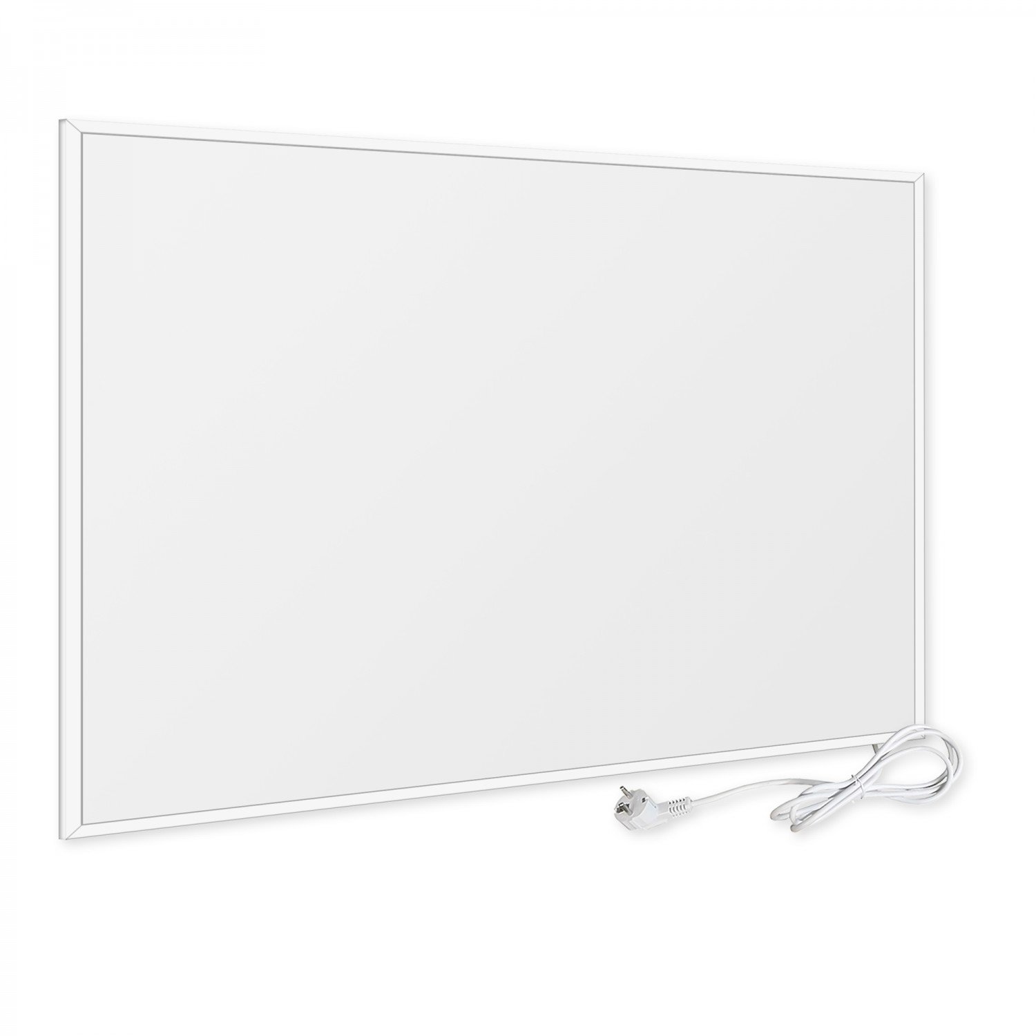 VIESTA F300 panel grzewczy na podczerwień, ogrzewanie ścienne, bardzo płaska płyta grzewcza, Carbon Crystal, 300 W, biały + termostat TH10