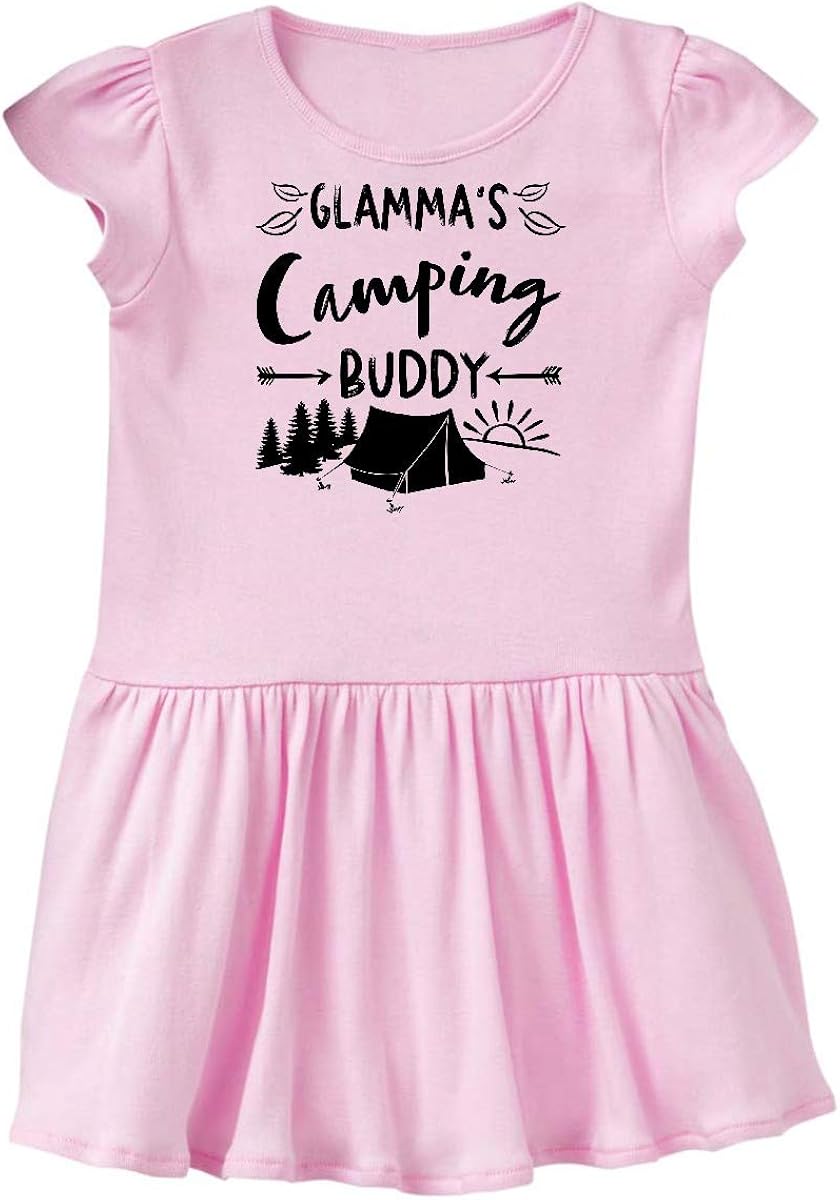 inktastic Glammas Camping Buddy Toddler Dress Clothing