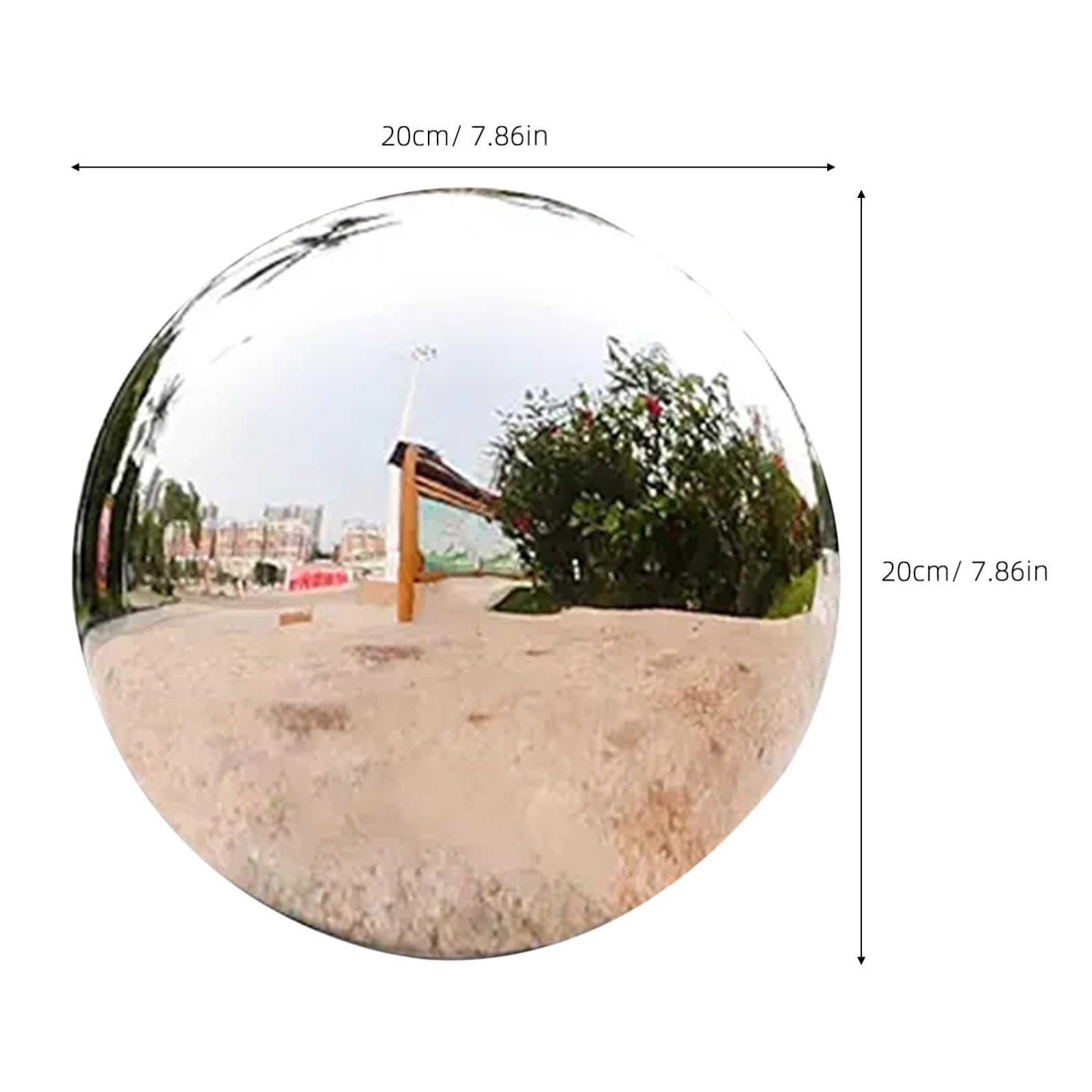 Sfera Lucido Inox Giardino in Specchiata Acciaio da Argento