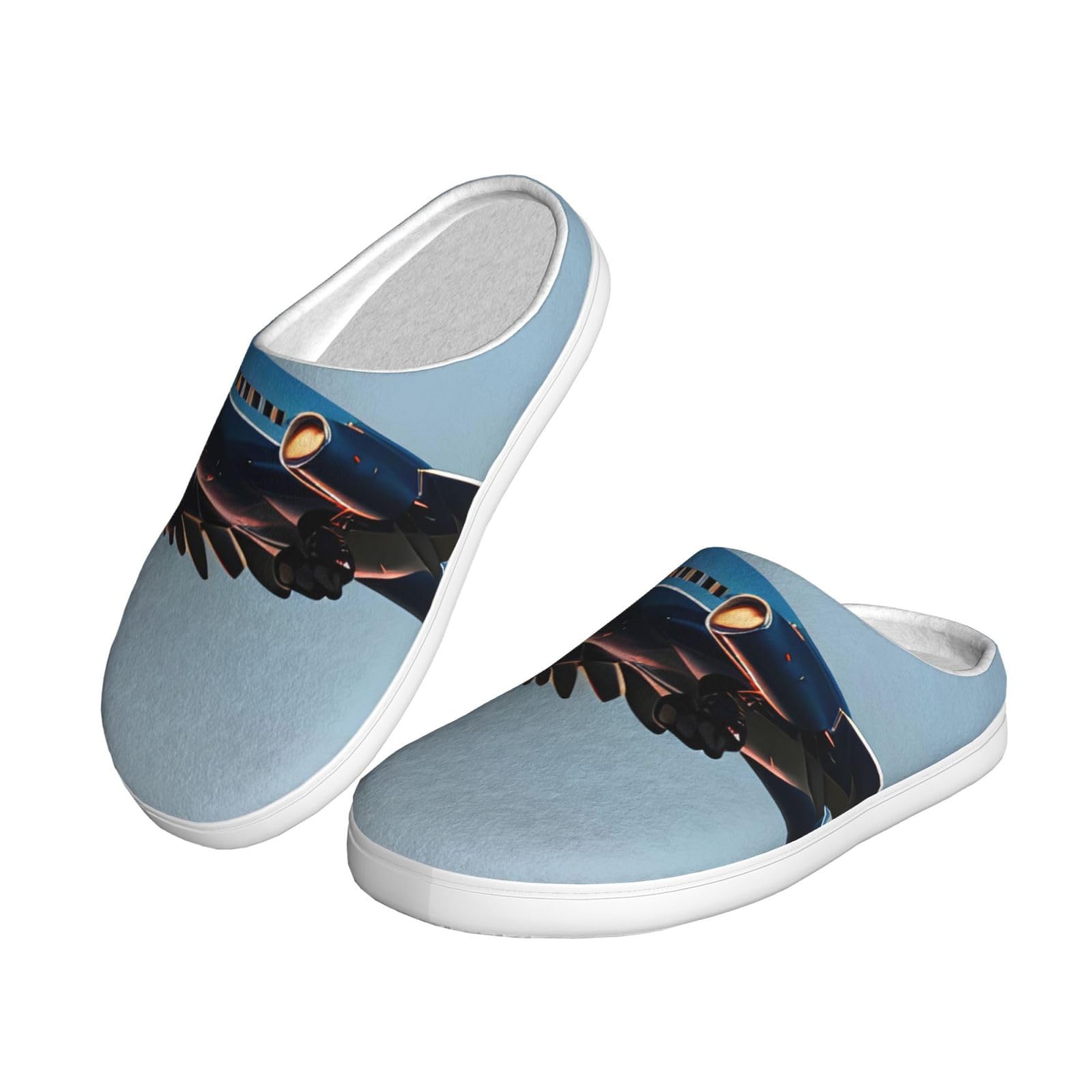 Flying Airplane Print Erwachsene TPR Hausschuhe waschbar für Damen und Herren atmungsaktiv und gemütlich Winterschuhe