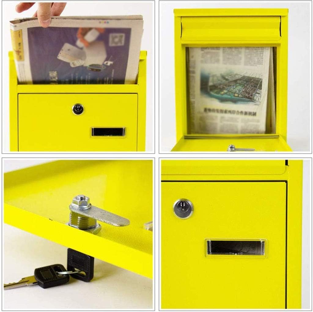 Wall Mount Lockable Mailbox,Commercial Rural Home Decorative and Office Business Mailbox