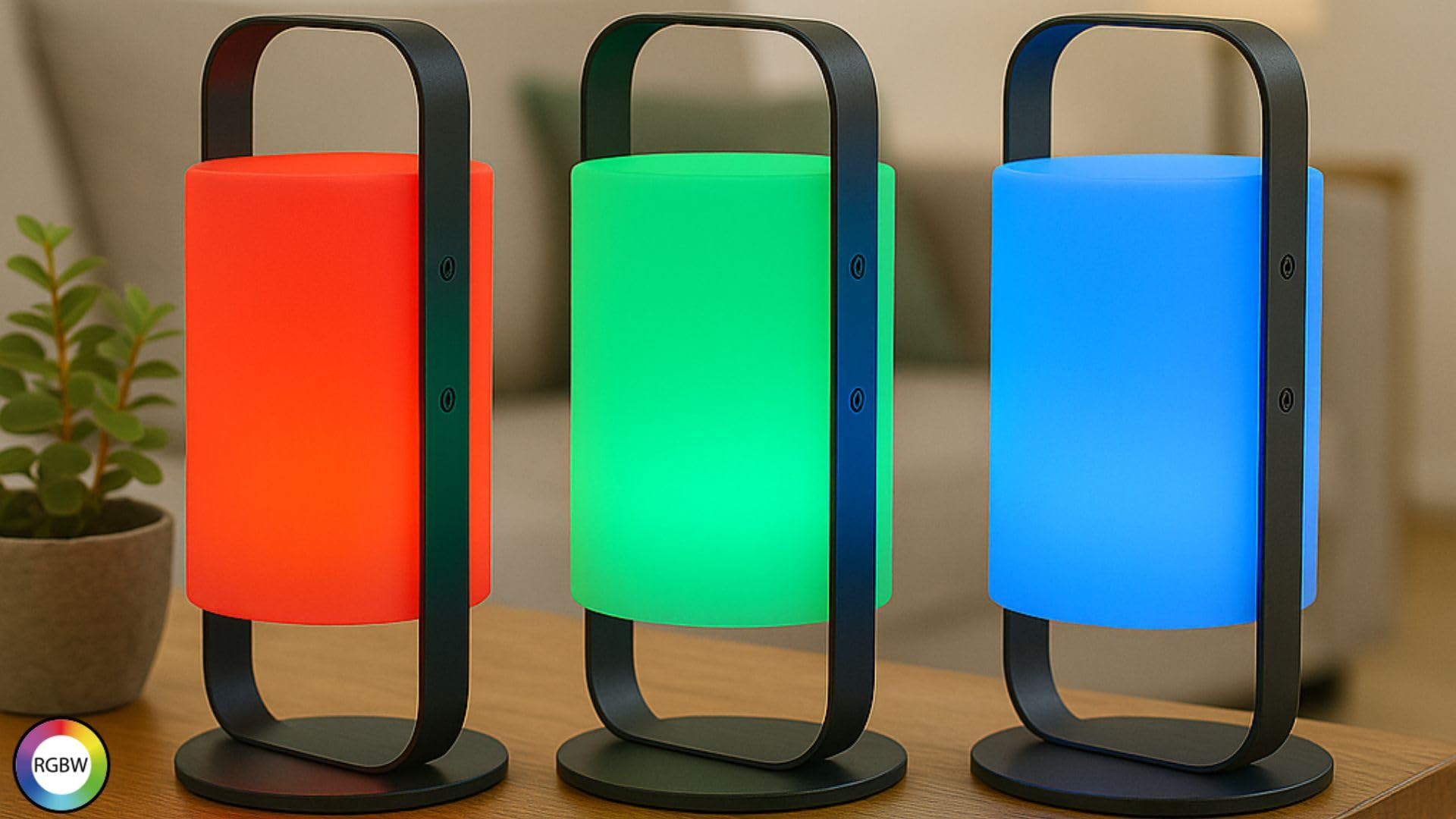 FHL Easy Casoli 850184 - Lámpara de mesa con batería, con mando a distancia, brillo regulable en 3 niveles, RGB de 3 niveles, duración de la luz hasta 15 horas, 1 LED de 0,5 + 0,3 W, 41 lúmenes, 3000