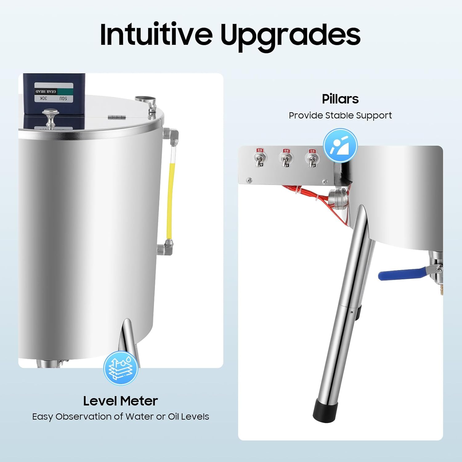 15L/4Gal Paste Liquid Filling Machine, 304 Stainless Steel Heating Mixing Filling Machine, 110V Stirring Tank Lipstick Filling Machine for Dissolving and Filling Creams&Liquids