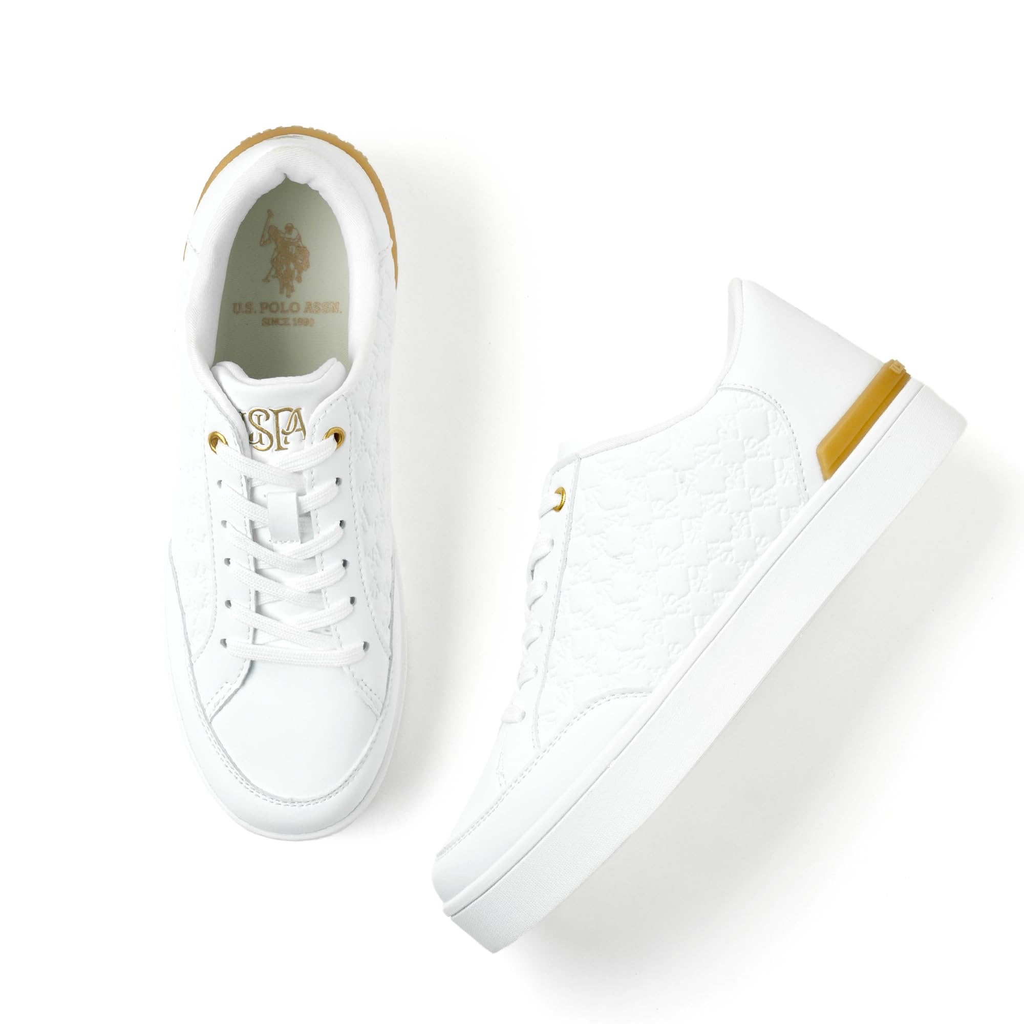 U.S. Polo Assn. Mila Women Off White Sneakers -(UK5)(US6)(1FD23472A01) (B0CN92M64L) Amazon Price History, Amazon Price Tracker