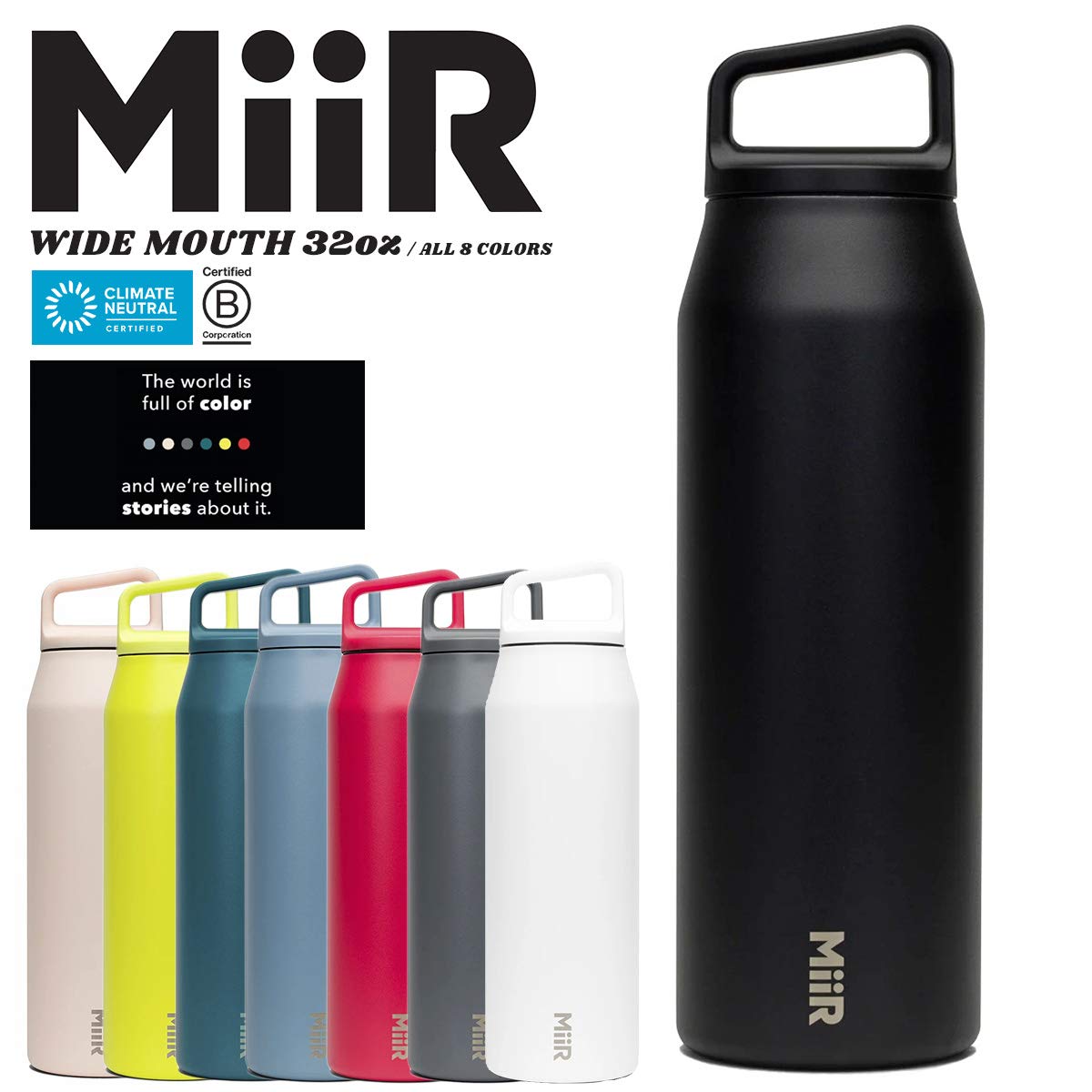 MiiR Wide Mouth Bottle 32 oz ホワイト Erewhon Wide Mouth Stainless Steel Bottle, 32oz, 946ml | eBay