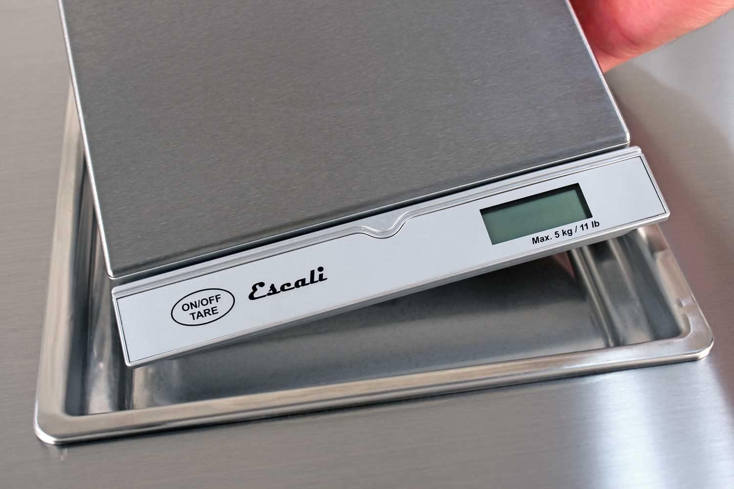 Escali In Surface Mount Commercial Kitchen Scale, 11lb Cappacity 1 Gram Increments, Digital LCD Display