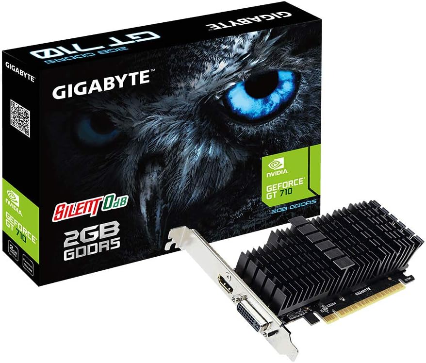 Gigabyte GV-N710D5-2GL GeForce 2 GB GDDR5 scheda grafica silenziosa 0dB sistema di raffreddamento passivo a basso profilo
