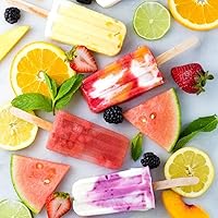 Vista 9 de Miaowoof Moldes caseros para paletas de hielo, fabricante de paletas de hielo de silicona de 10 cavidades sin BPA, con 50 palitos, 50 bolsas, 10