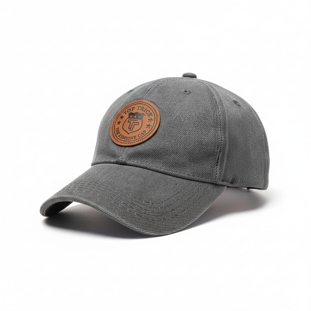 top trick Jeans Cap Soft Cotton Adjustable Unisex Cap for Men and Women Freesize Baseball Caps (Pack of 1) (Grey)-picture-35