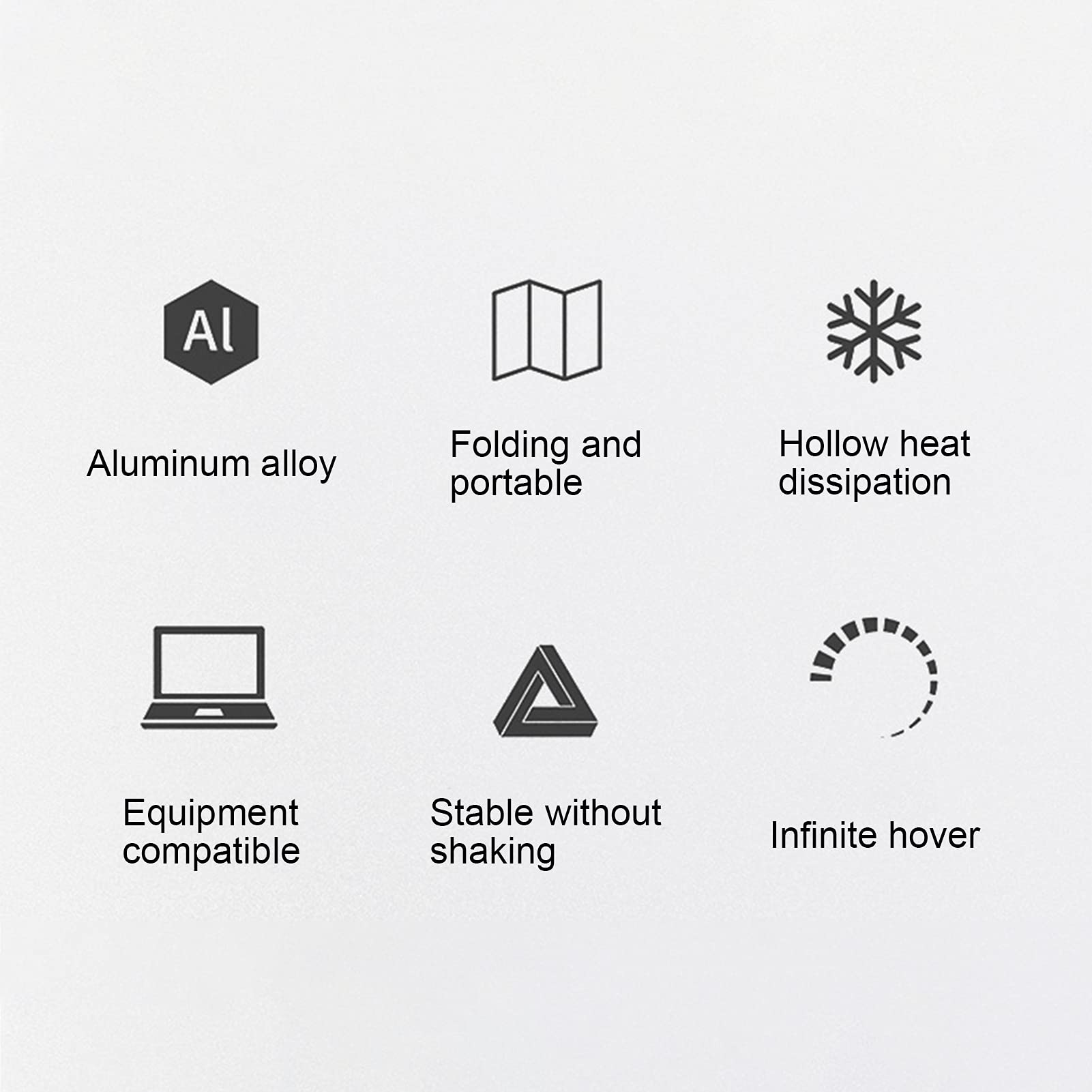 Yctze Soporte Plegable para Computadora Portátil de Aleación de Aluminio: Elevador Ergonómico para Mayor Refrigeración y Estabilidad, Compatible con Computadoras Portátiles de hasta 18 Pulgadas