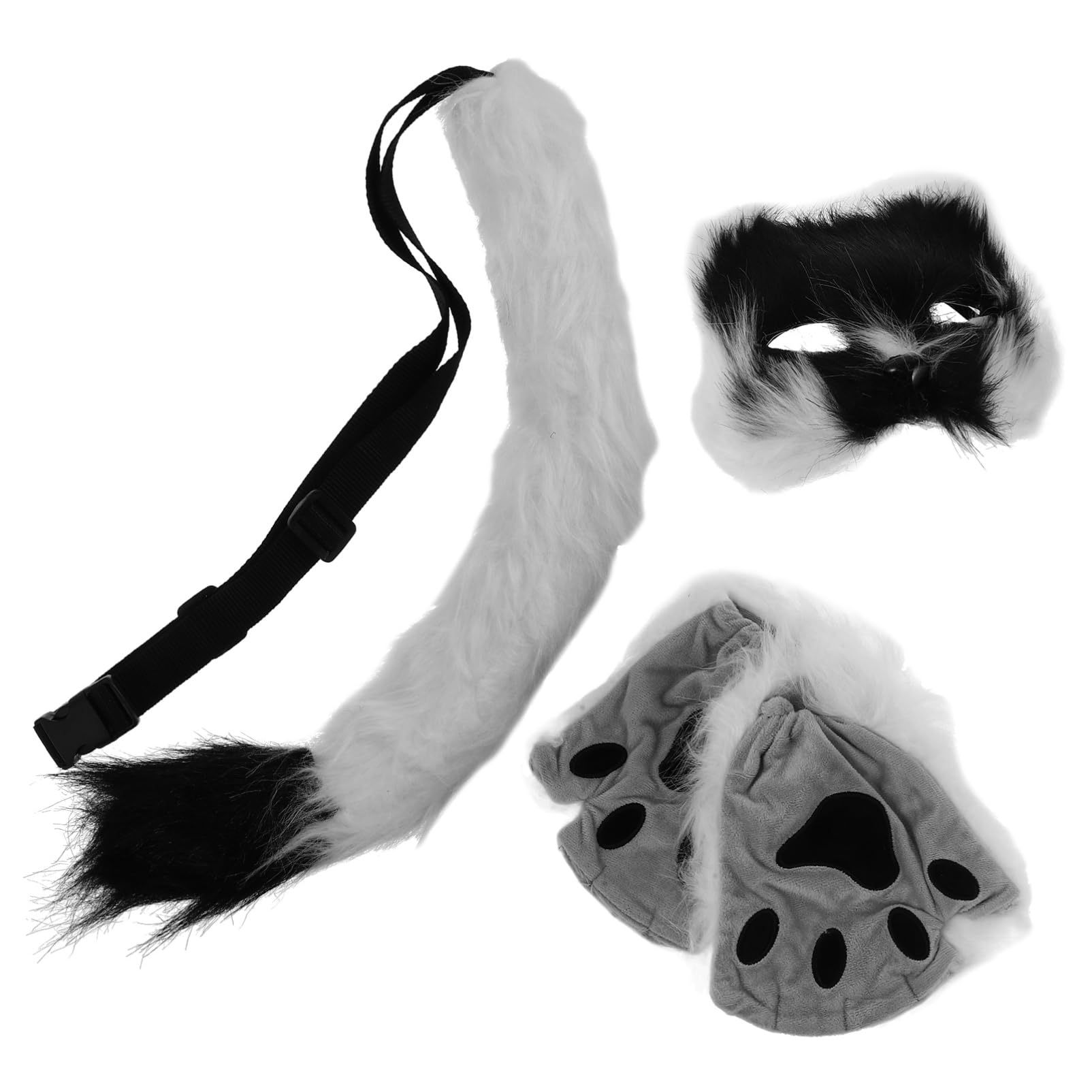 TOYANDONA Masque Animal Demi-visage en Fausse Fourrure, Lot 1, Cosplay