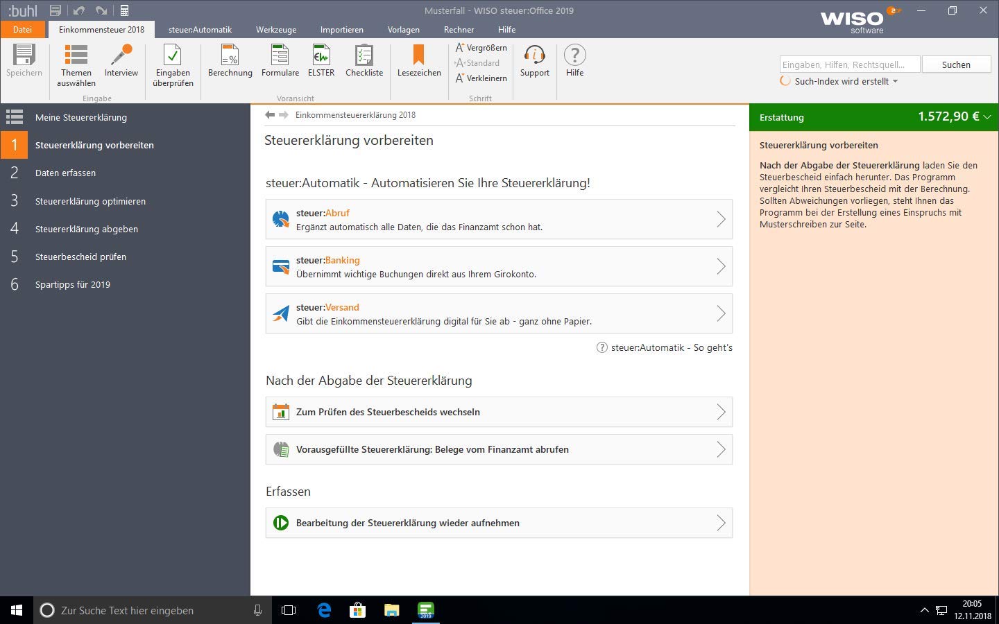 WISO steuer:Office 2019 (für Steuerjahr 2018): Unser Bestes für Ihre Steuererklärung 2018. Windows (WISO Steuer-Software)