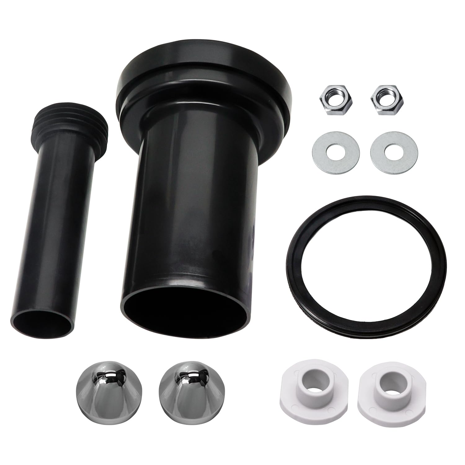 Juego de conectores de inodoro para colgar en la pared, material de polipropileno, compatible con tanque oculto Geberit, tubo de drenaje y tubo de descarga incluidos