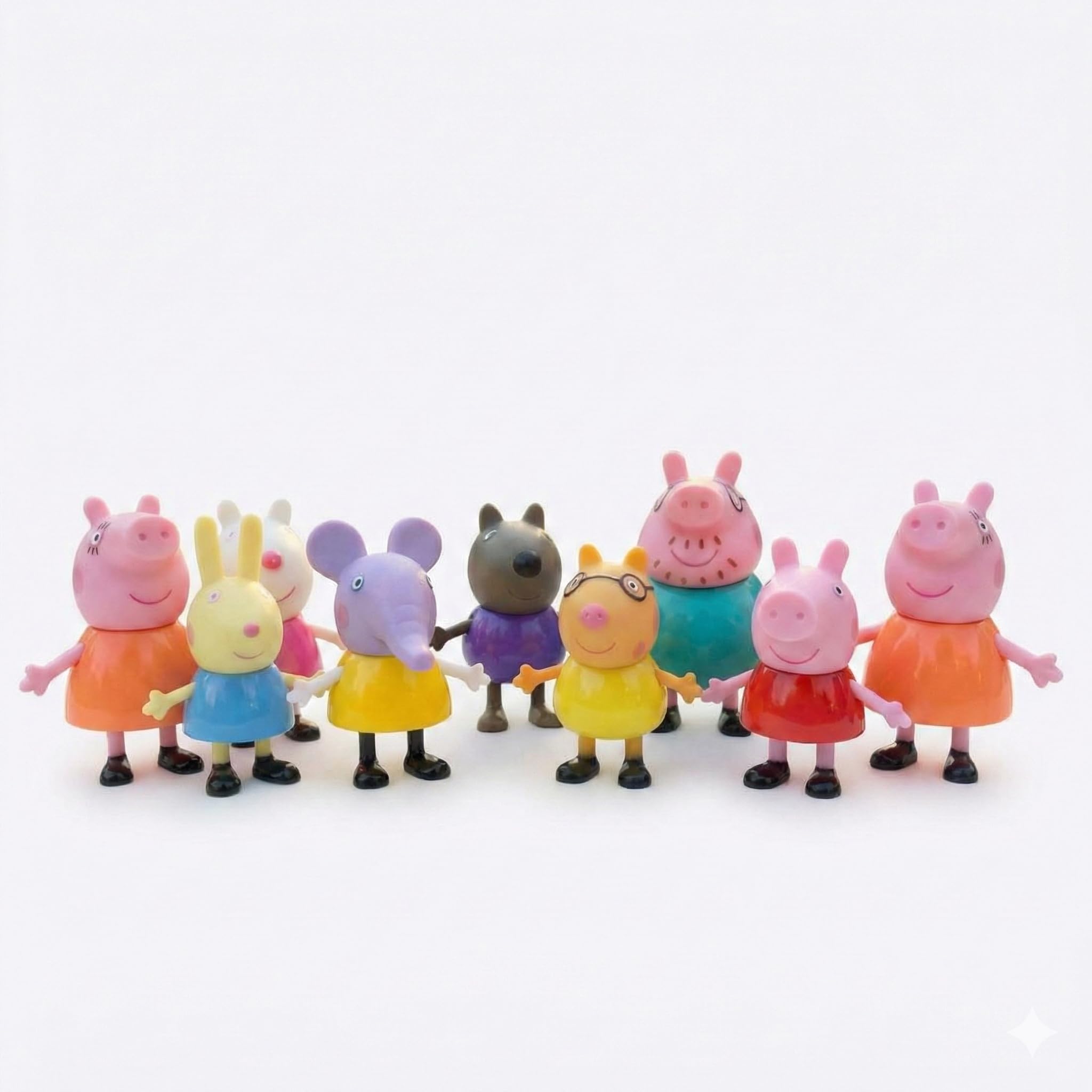 9 Pcs Peppa Pig Figure Set - Complete Family & Friends Toy Playset with Poseable Action Figures for Toddlers & Kids-image-13
