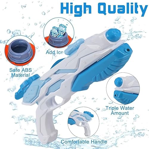 Miniatura 5 de JoyPlanet Pistola de agua de largo alcance de 400 cc, 600 cc, pistola de chorro de agua, 2 paquetes de juguetes de regalo para niños, niñas, niños,
