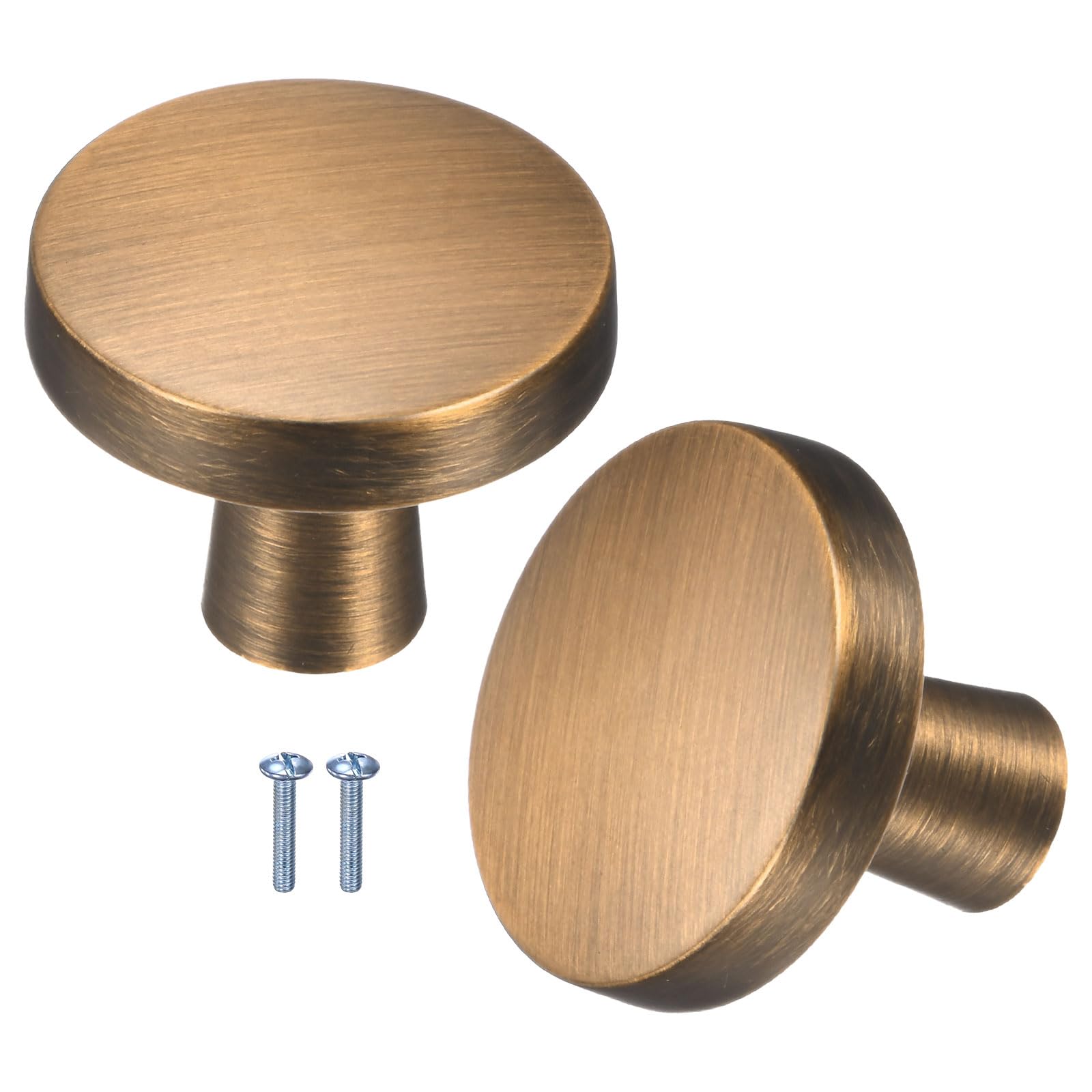 M METERXITY 2-Pack Cabinet Knobs 1-1/5in Yellow Brown