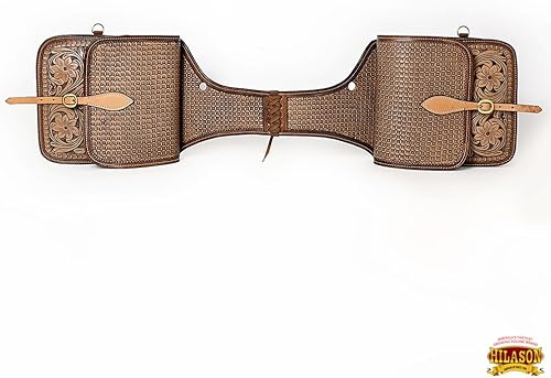 Vista 16 de HILASON Western Horse - Bolsa de sillín de cuero resistente y tradicional Bolsa de sillín Bolsa de sillín de caballo Bolsa de sillín