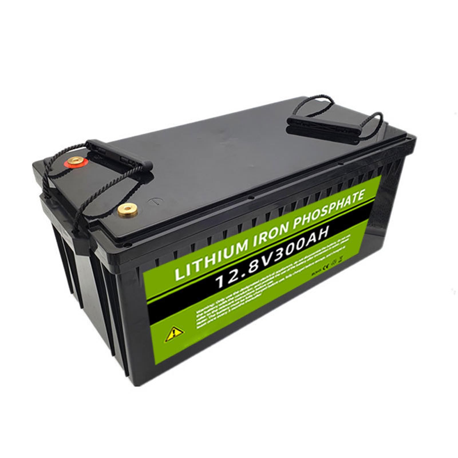 Batería LiFePO4 12,8V/12V 100Ah 200Ah 300Ah batería Litio 4000+ ciclos Profundos con BMS 100A energía máxima 1280Wh/2560Wh/3840Wh para RV/Solar/Motor Pesca con curricán,12v300ah
