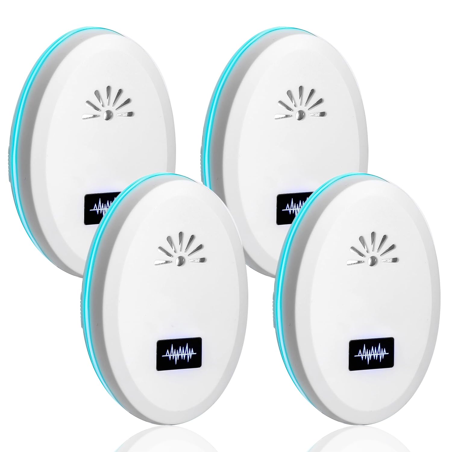4 Pack Ultrasonic Pest Repeller, Mouse Repellent Indoor Ultrasonic Plug in, Insect Rodent Repellent for House, Pest Defense for Bugs, Mosquitoes, Roaches, Ants, Rodents, Mice, Spiders, and Cockroach