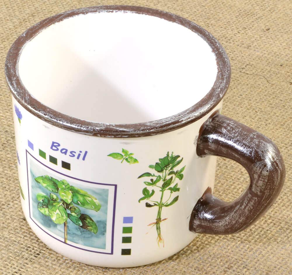 Vanilla GooseBasil Herb Planter Mug