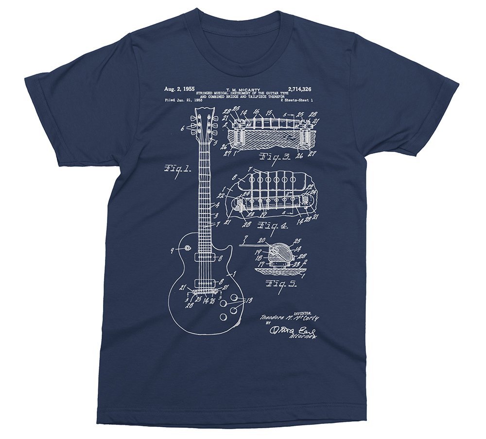 Gibson Les Paul Tシャツ XL Gibson Accessories Les Paul Tee - Dark Olive, X-Large