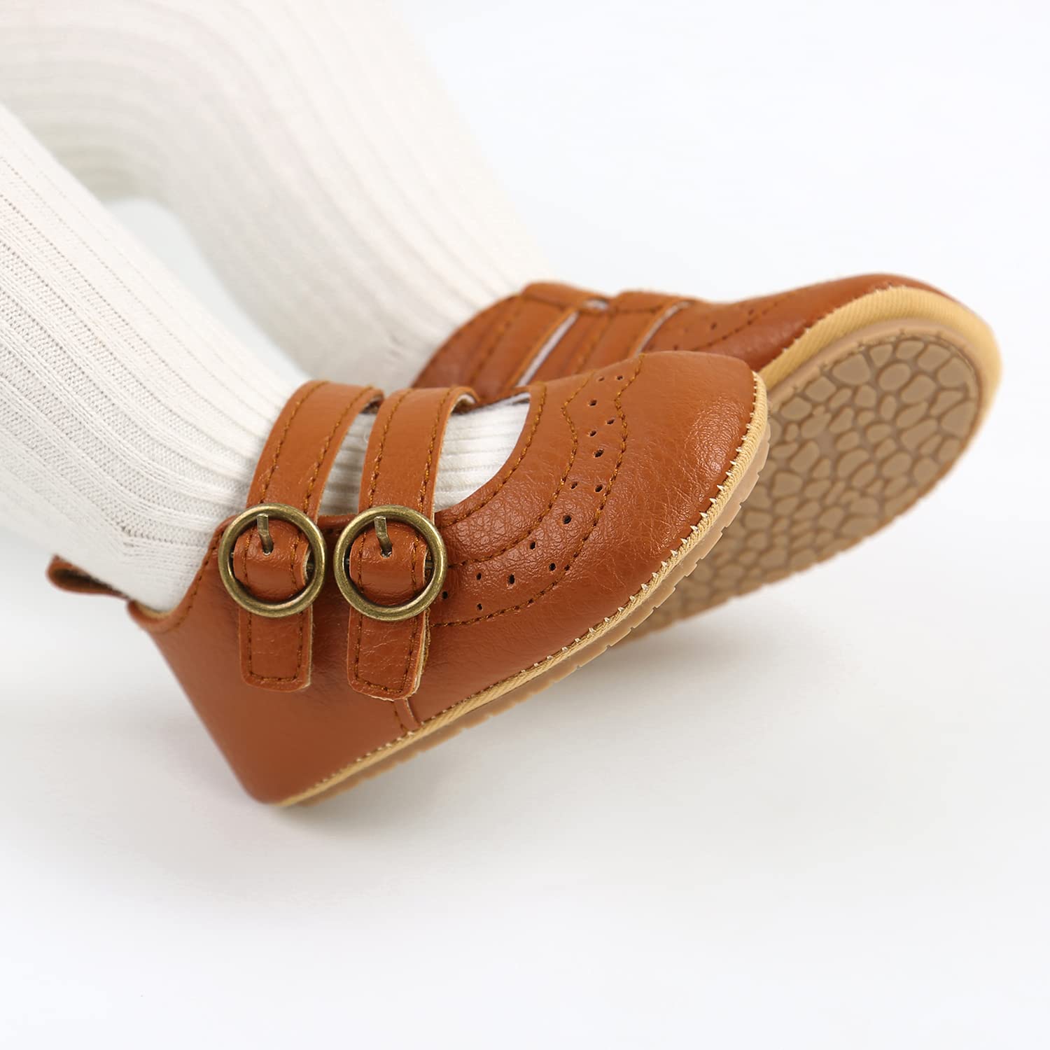 Baby Girls First Walking Shoes Mary Jane PU Leather Anti-Slip Princess Shoes Infant Baby Shoes — view 59