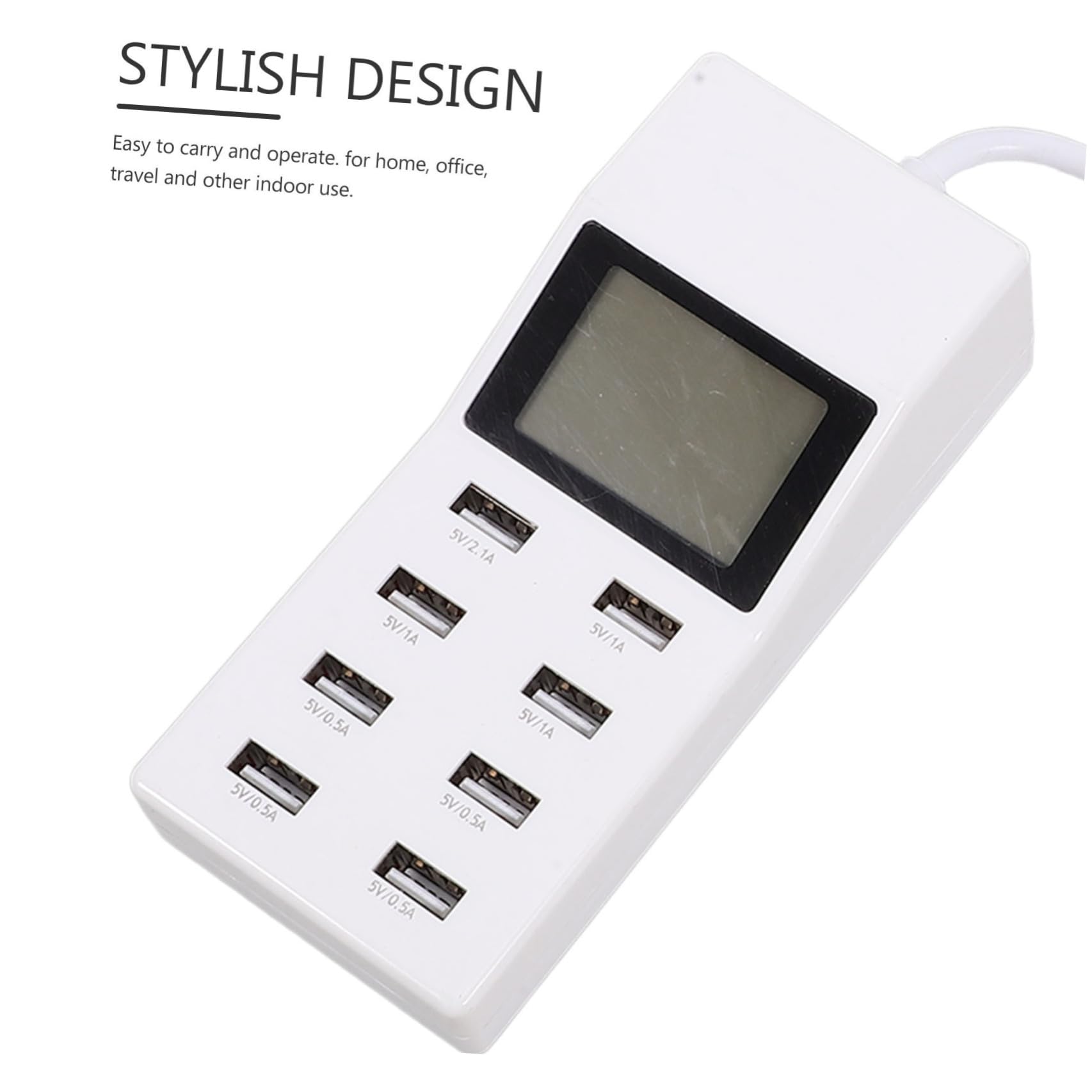 Stazione di Ricarica USB Multipla a 8 Porte Schermo Lcd