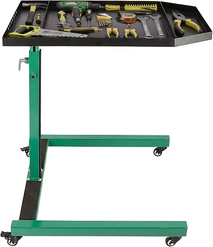 HydraulicPro E90200 Mobile Work Table, Adjustable Height Rolling Tool Cart with Locking Wheels, Foldable Workbench HydraulicPro E90200 Mobile Work Table, Adjustable Height Rolling Tool Cart with Locking Wheels, Foldable Workbench
