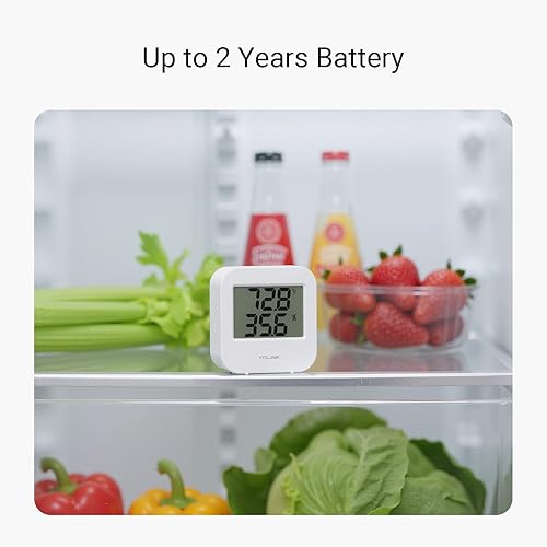 Vista 26 de Sensor de temperatura inalámbrico inteligente y sensor de humedad de amplio rango (-22 a 158 grados) para monitoreo de refrigerador, monitoreo