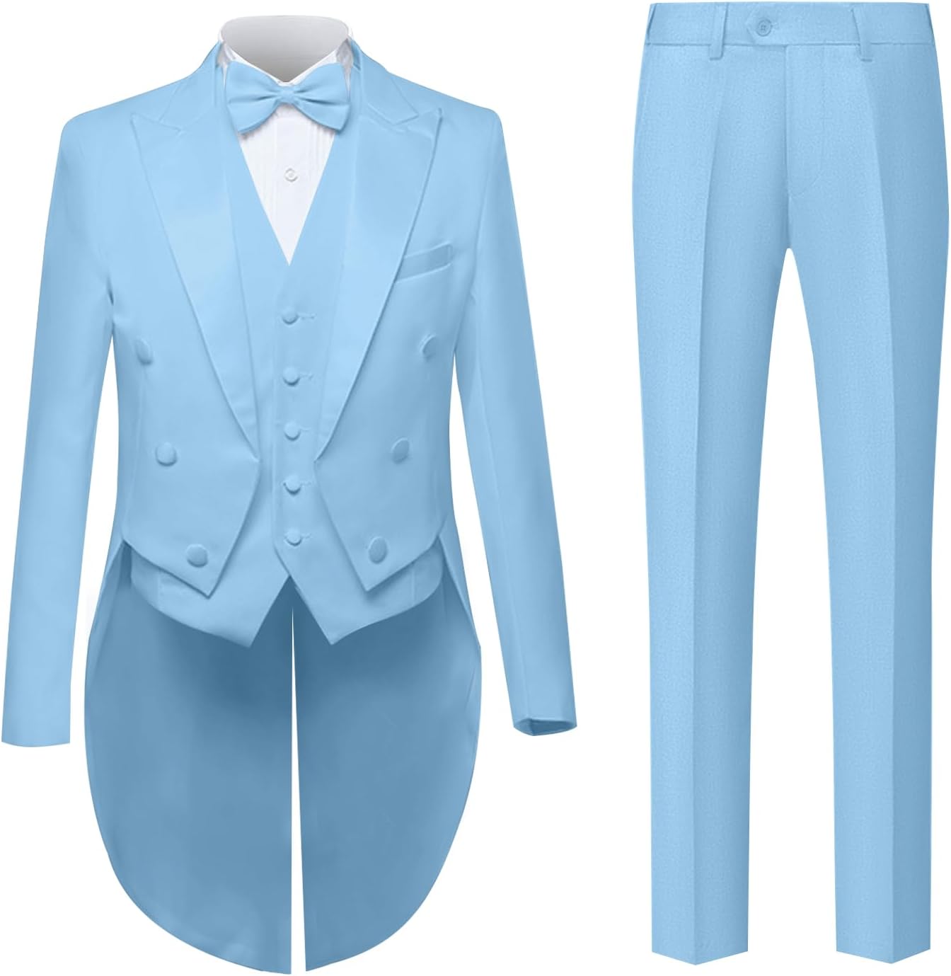 Mens Suits 3 Piece Slim Fit,Men's Tailcoat Suit Single Breasted Swallow Tail Coat for Proms,Concert,Wedding