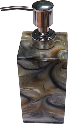 Miniatura 2 de Decor Home - Juego de 4 accesorios de baño de material de resina dispensador de jabón  Juego de baño único con acabado de mármol