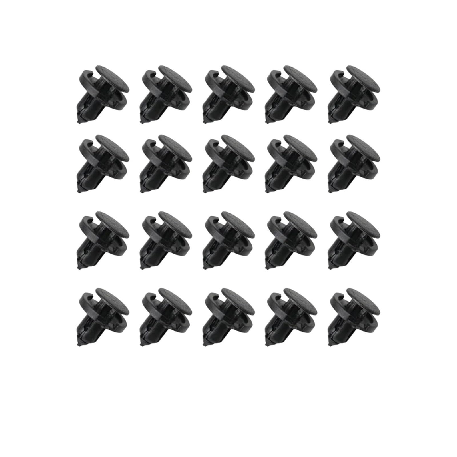 Kxfvyne 20Pcs 10 20 50Pcs 8Mm Diameter Black Vehicle Car Bumper Door Panel Fenders Liner Clips Retainer Plastic Fasteners Rivets(20Pcs)