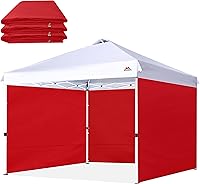 Vista 2 de SCOCANOPY SideWall para marco de toldo de 8 x 8 pulgadas, paquete de 3 solamente Sunwall, color blanco