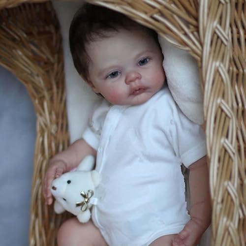 Miniatura 2 de Pinky Reborn Muñeca de bebé de 19 pulgadas, 18.9 in, encantadora y realista, para recién nacido, juguete de regalo