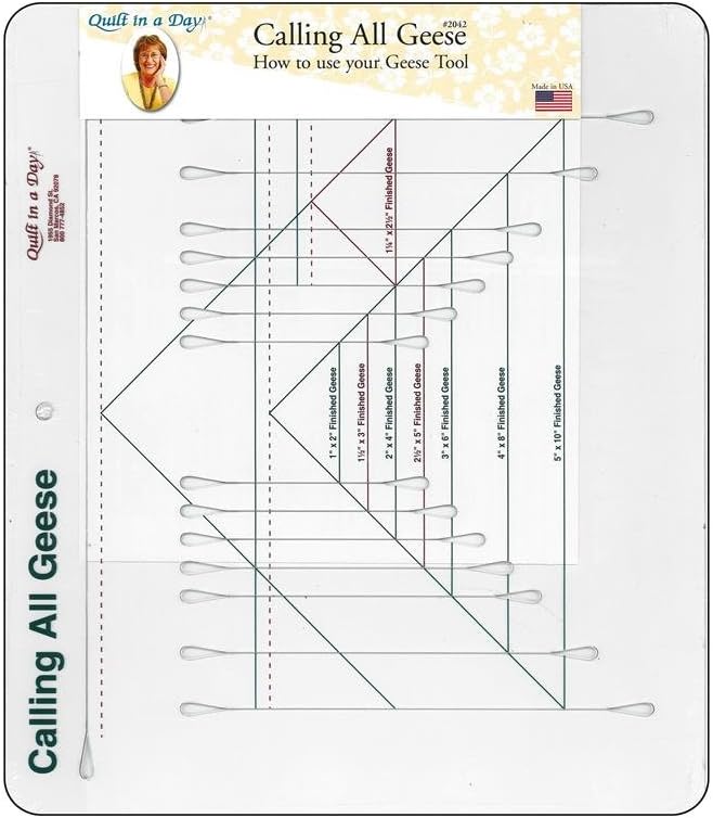 Quilt in A Day QND2042 Ruler Calling All Geese Quiltinadayrulercallngallgeese