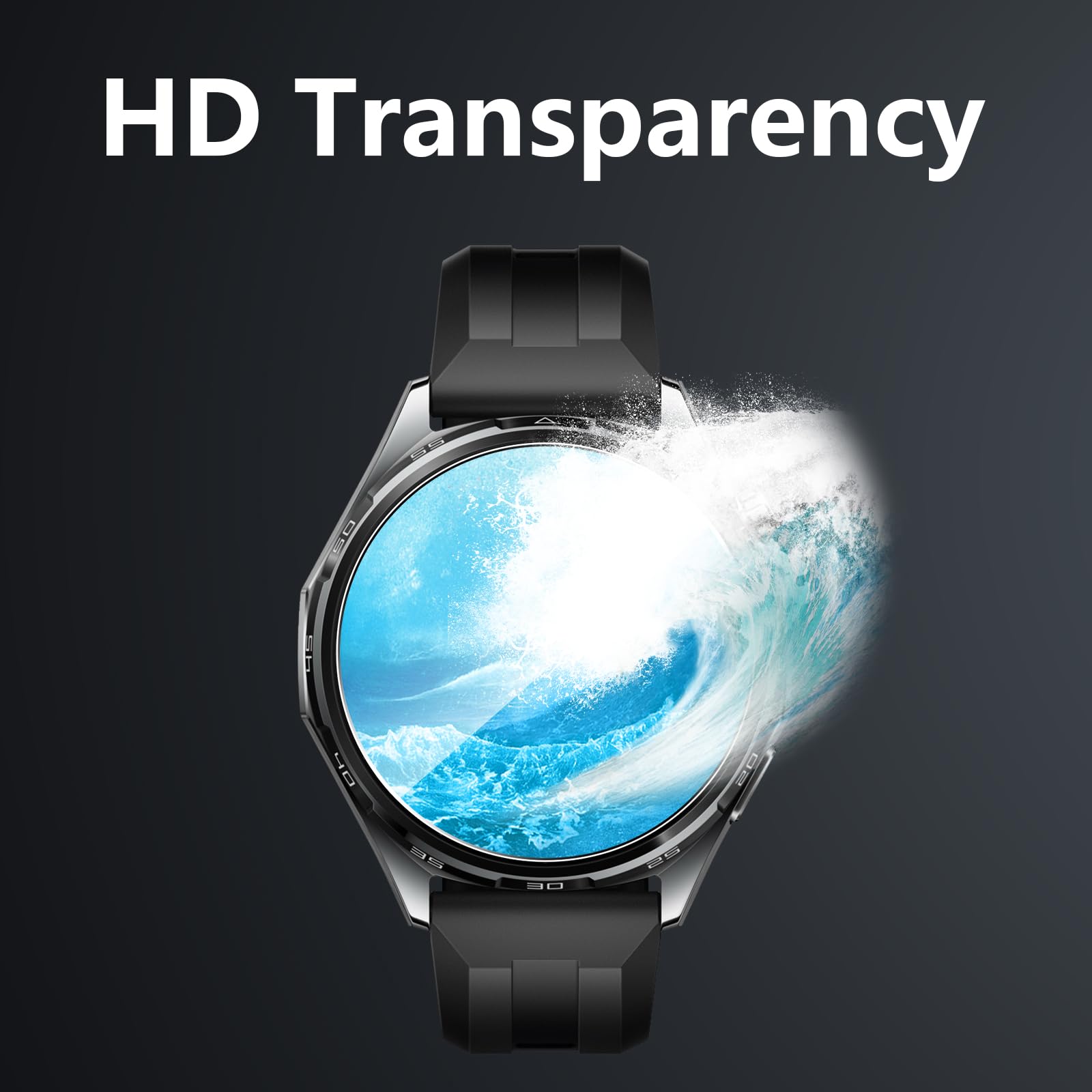 4 sztuki szkła hartowanego do Huawei Watch GT6 46 mm, folia ochronna o twardości 9H, odporna na zarysowania hartowana osłona ekranu do Huawei GT 6 46 mm, bez pęcherzyków, przezroczysta ochrona