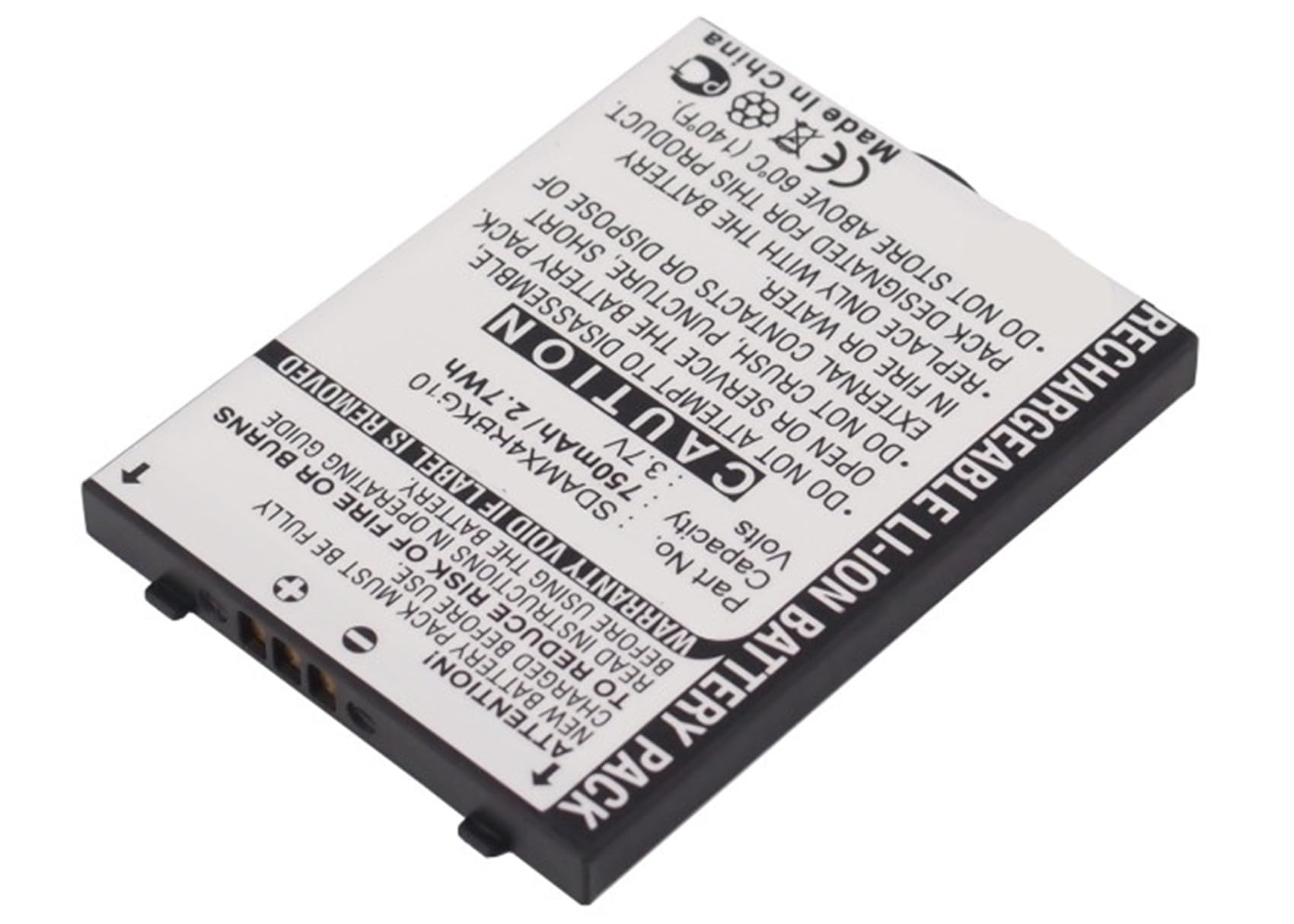 Vhbw Batería Compatible Con SanDisk Sansa E280R, E280 Reproductor De Musica Mp3 750 Mah 37 V Li Ion 92208720