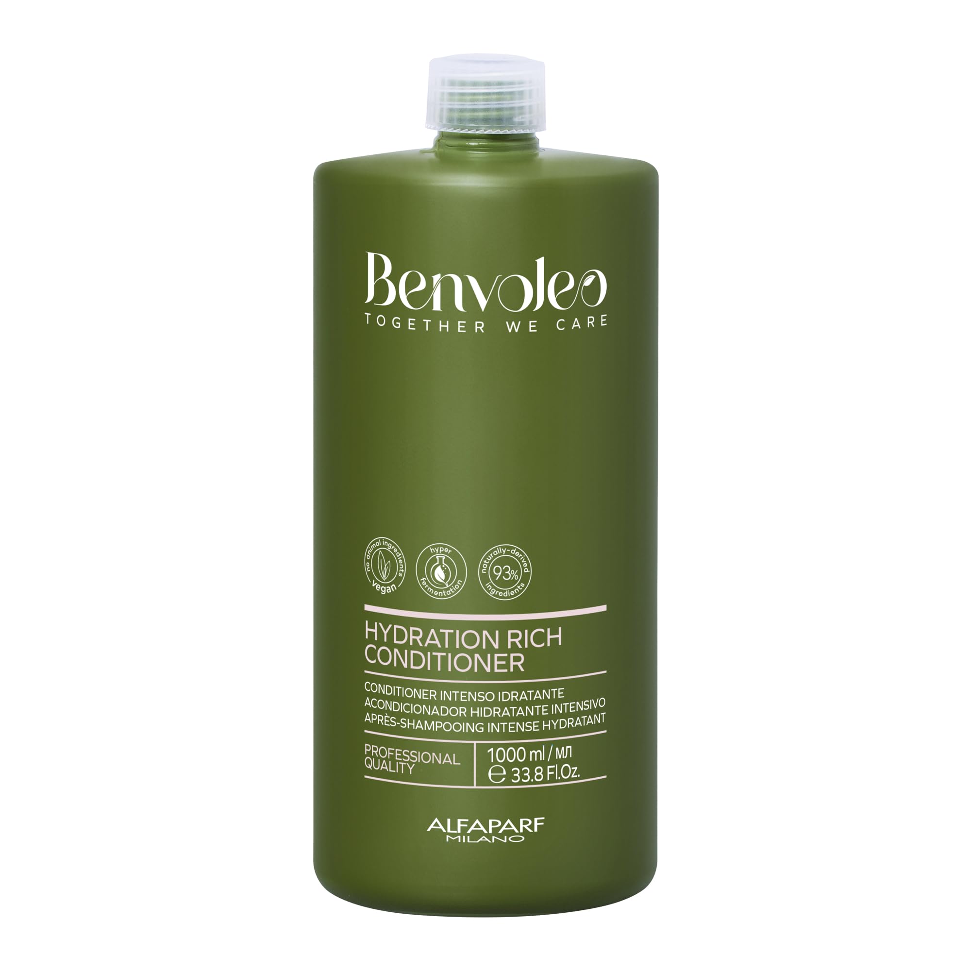 ALFAPARF MILANO Benvoleo Hydration Rich Conditioner for Dry Hair - Clean, Vegan, Sustainable Hair Care - Hydrates, Moisturizes, Nourishes - Paraffin Free - Natural Ingredients - 33.8 Fl. Oz.