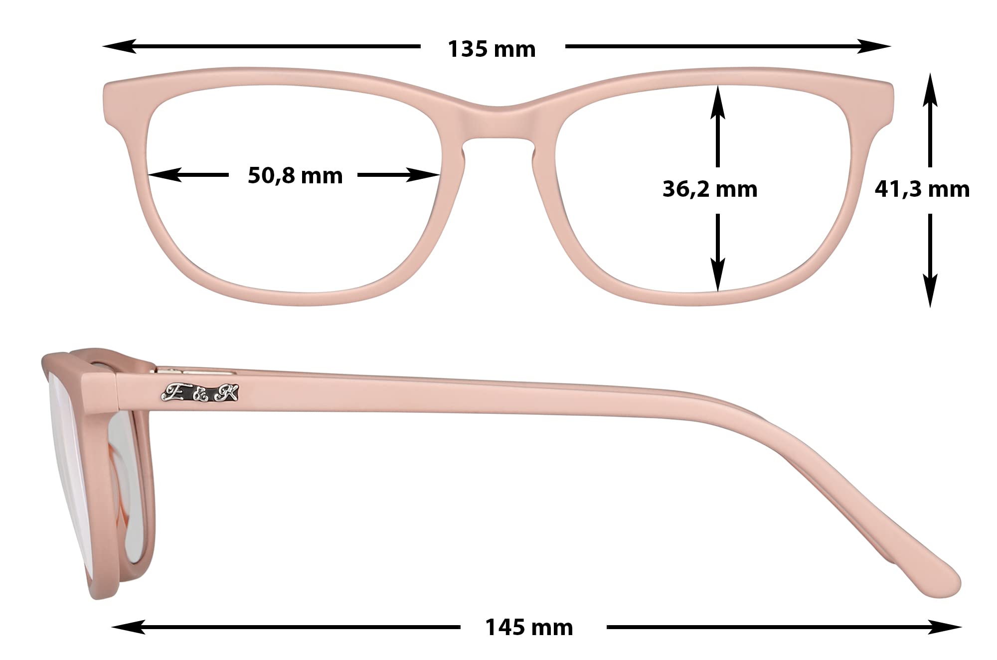 Edison & King Gafas presbicia Mujer - anti luz azul - Christales premium - „Soulmirror“