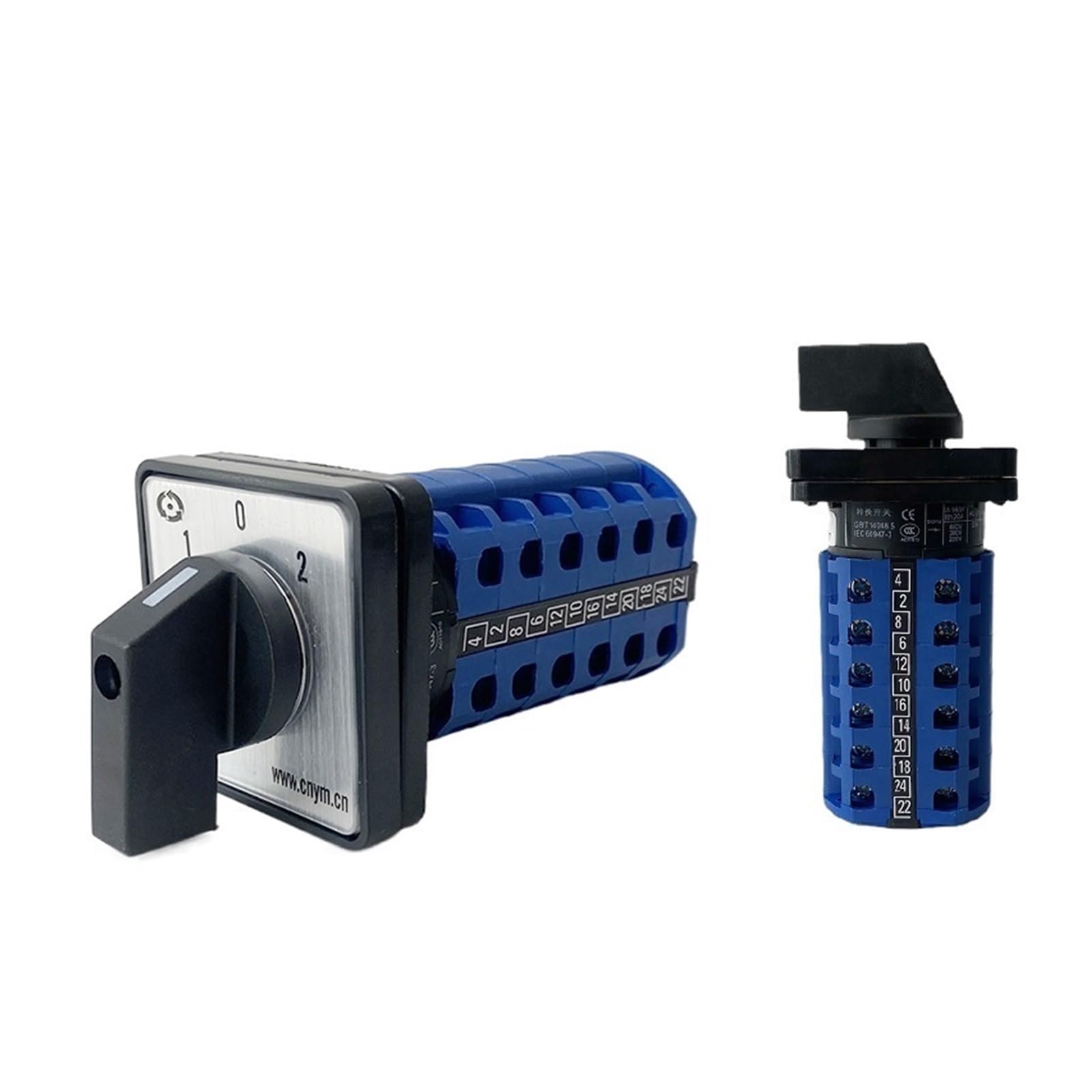 VSPPJYFG LW26-20 Rotary Cam Switch 3 Position 660V 20A 6 Poles 24 Terminals Electrical Changeover Selector YMW26-20/6(102)