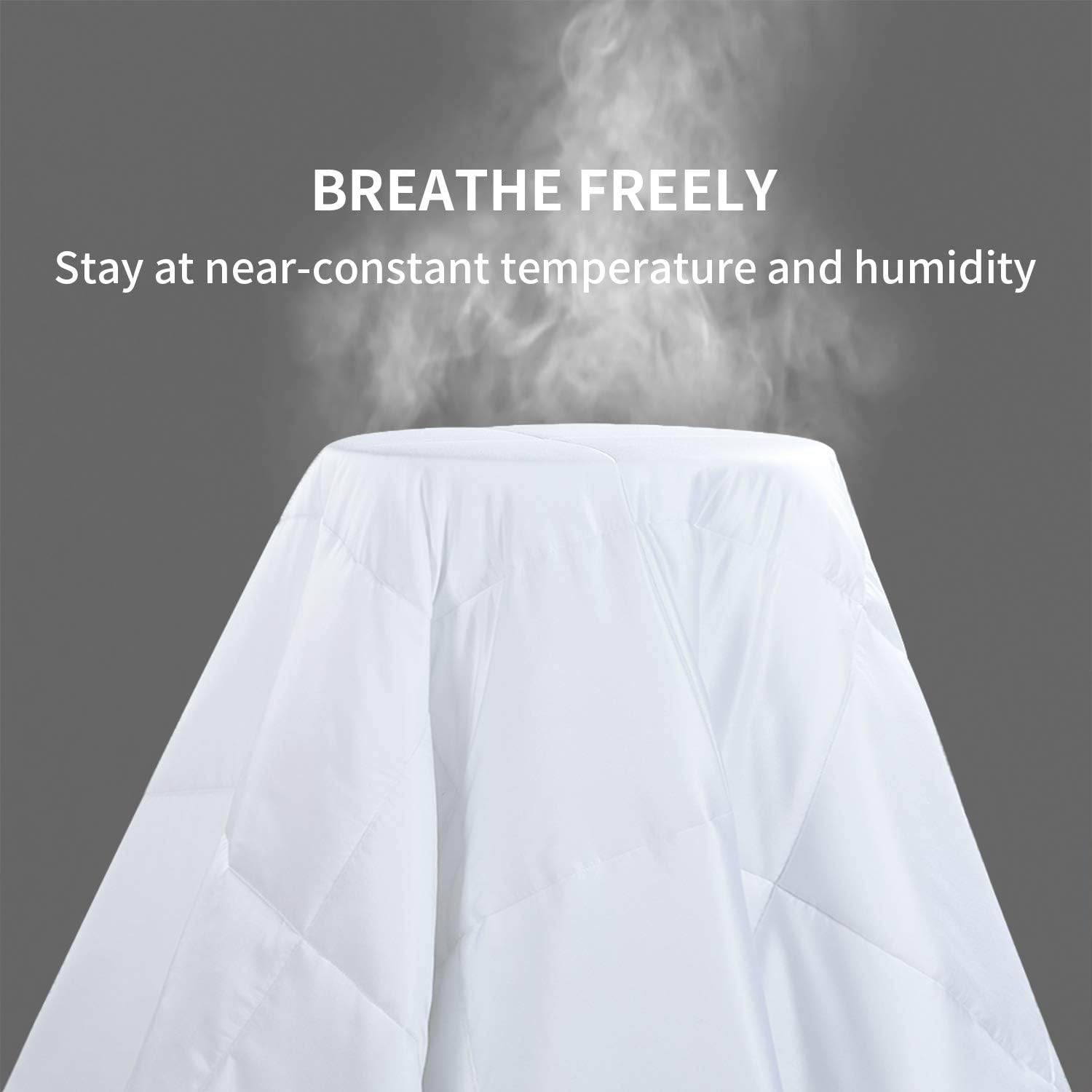 HOMBYS Lightweight Cooling Comforter King Size,100% Viscose Derived from Bamboo Shell Down Alternative Duvet Insert,White Soft All Season Comforter for Hot Sleepers,8 Corner Tabs - Image 7