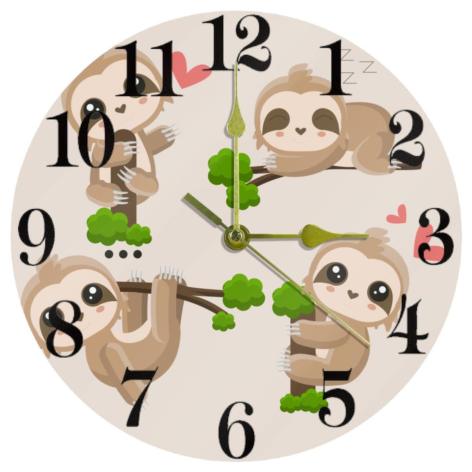 Horloge ronde sans tic-tac pour des journées calmes