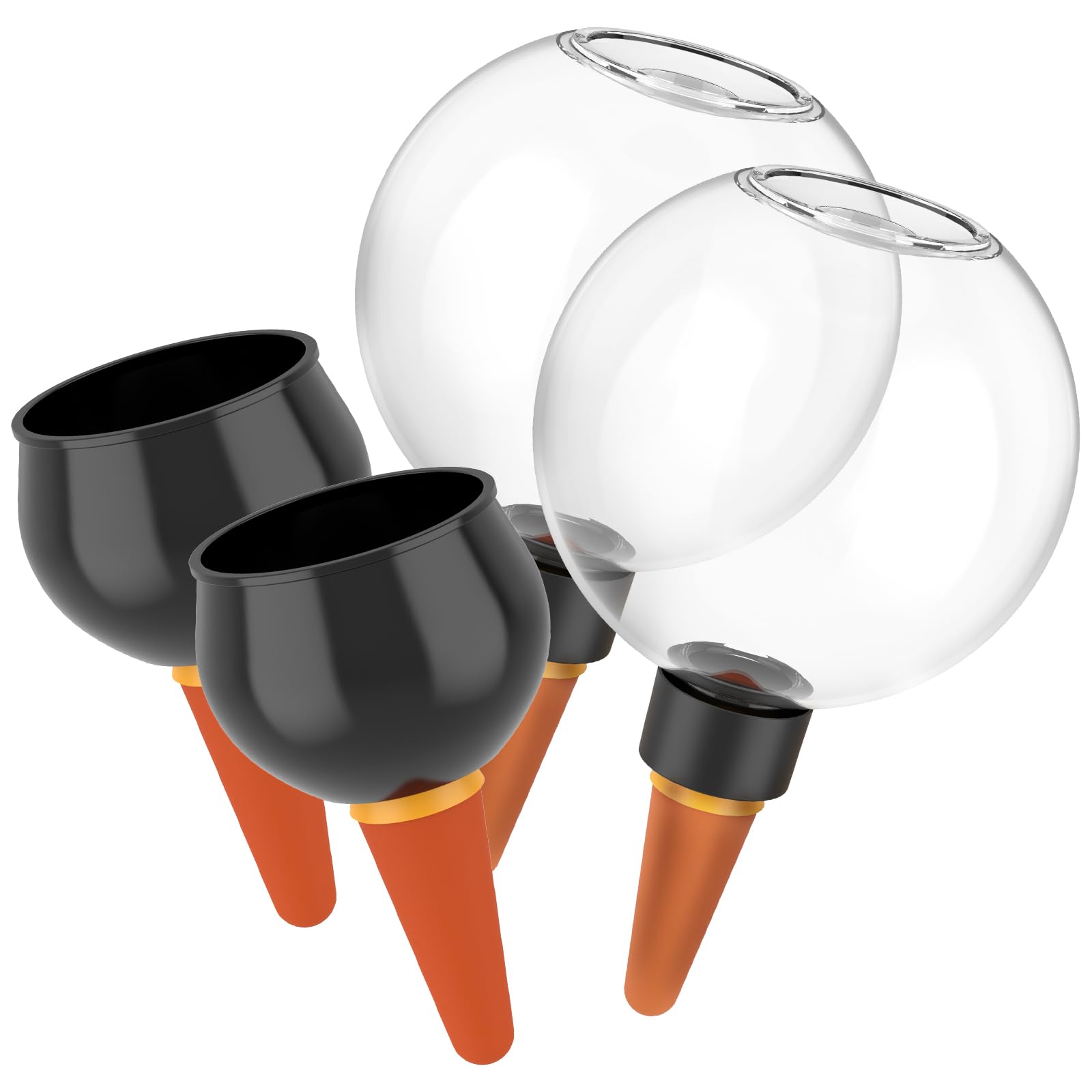 Sesaver 2/4Pcs Automatic Watering Globes 500ml/80ml Self Watering Planter Automatic Waterers Aqua Ball Drip Feeders Easy to Use Plants Self Waterings Globes for Plant Home Indoor Outdoor