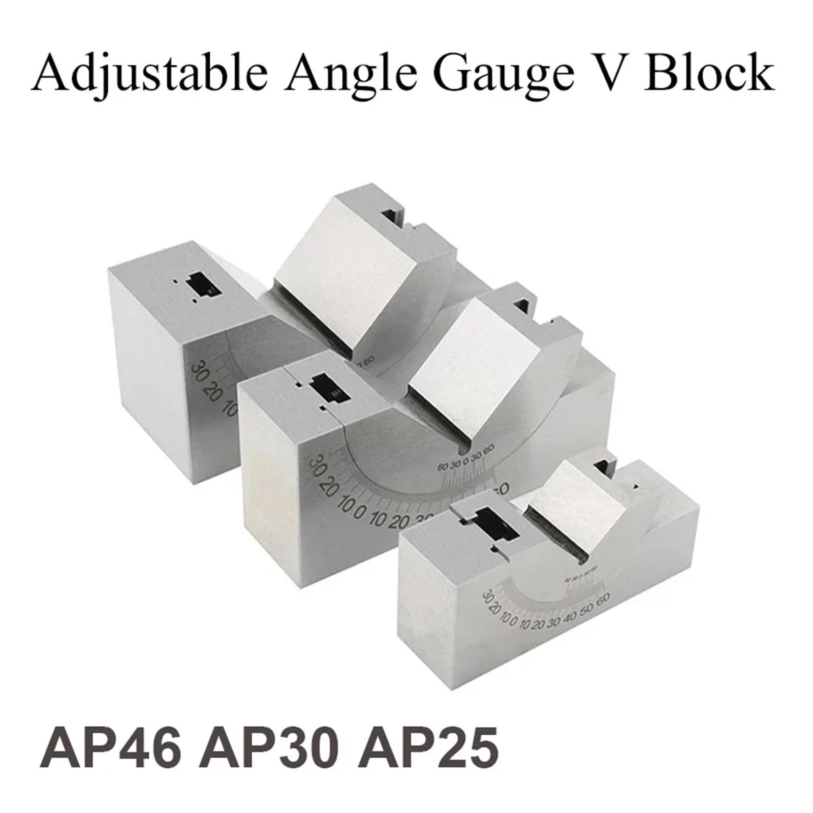 AP25 AP30 AP46 Fresatrice Parti Di Precisione Micro Pad Regolabile 0/30/60 Calibro Angolare V Blocco Pescatore Strumento Superiore For Smerigliatrice(AP46)