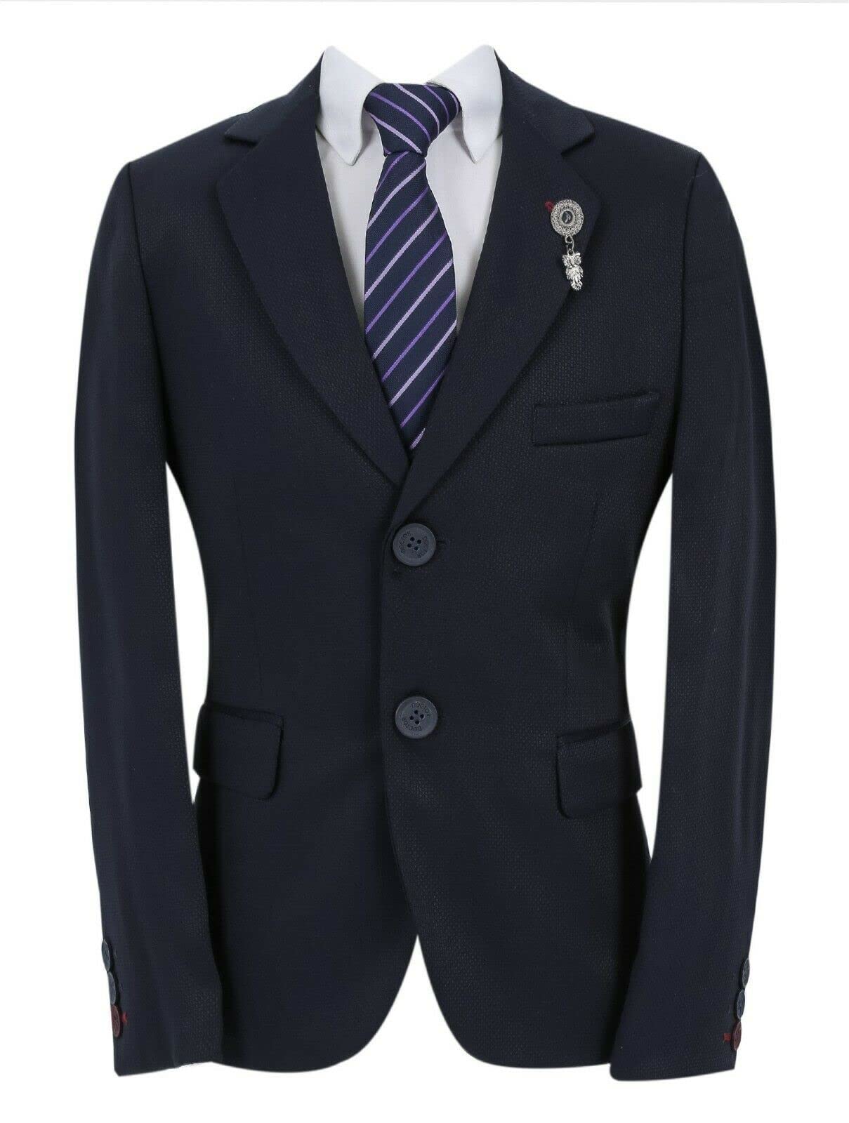 Conjunto de 3 piezas de traje ajustado para niños, formal, boda, baile de graduación