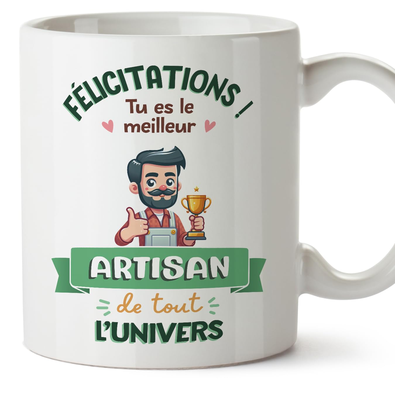 MUGFFINS Artisan Man Mug - in French - Meilleur Univers Trophée - Funny Gift for Colleagues - Ceramic 11oz Mug — image 1