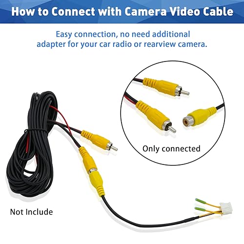 Miniatura 4 de Android Car Stereo Radio RCA Plug 10 Pin Radio Backup Cámara RCA Adaptador de cableado Cable conector