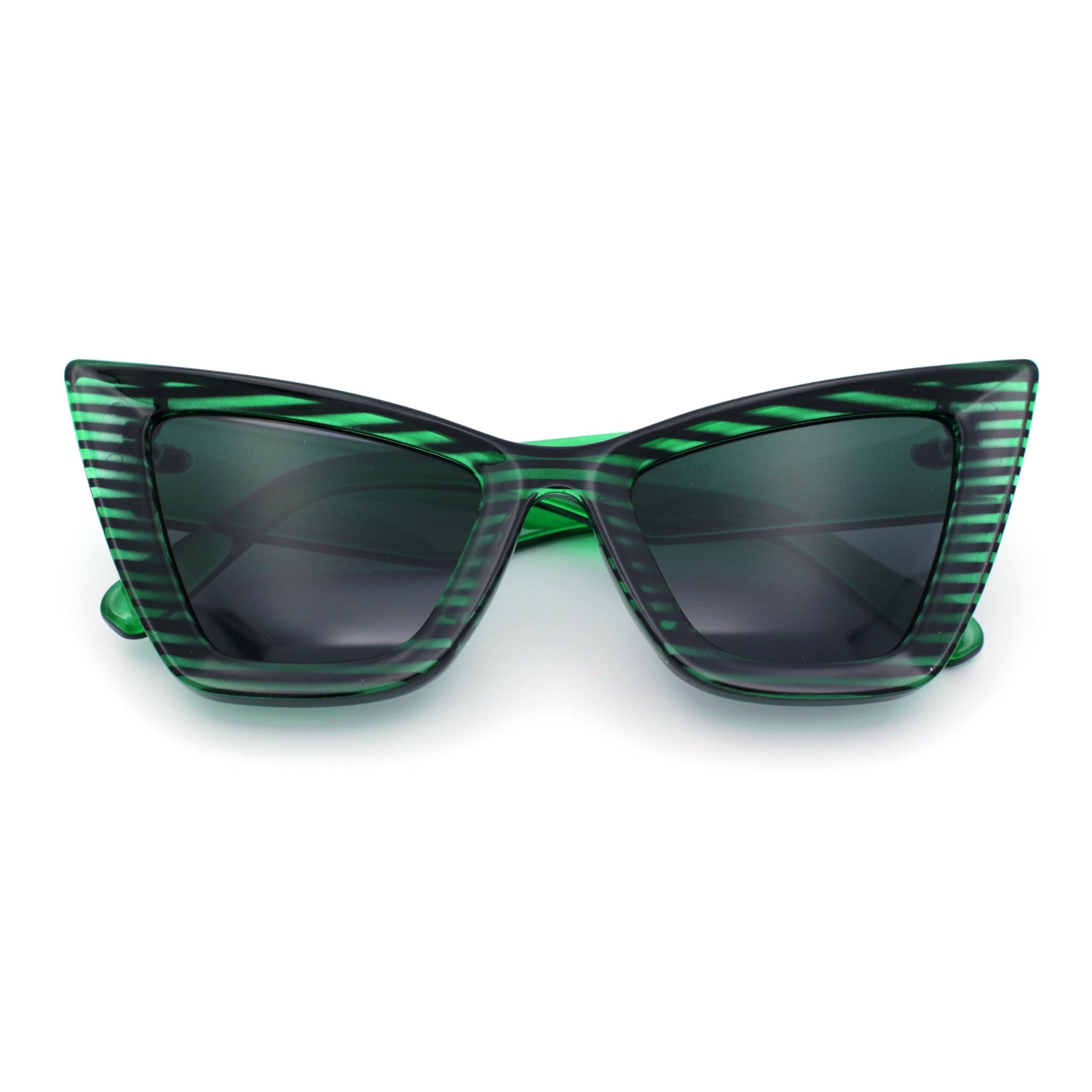 SA106 Womens Retro Large Gothic Cat Eye Thick Plastic Retro 80s Squared Sunglasses