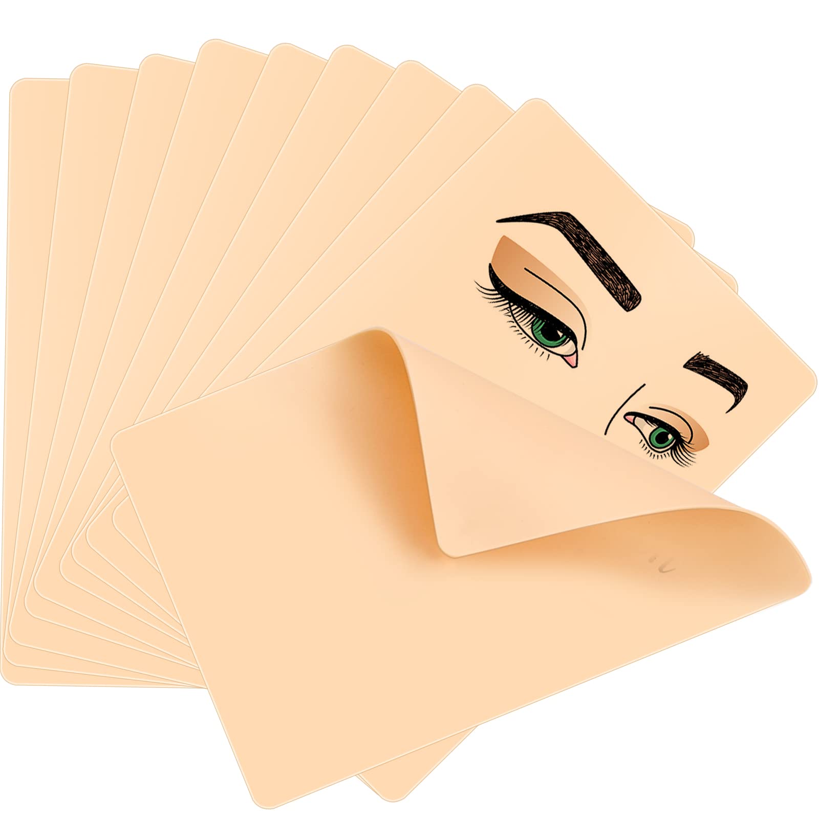 10 Piezas Piel Sintetica Tatuaje, Piel de Tatuaje de Doble Cara para el Kit de Tatuajes, La Piel Sintética Profesional es Adecuada para Principiantes y Artistas